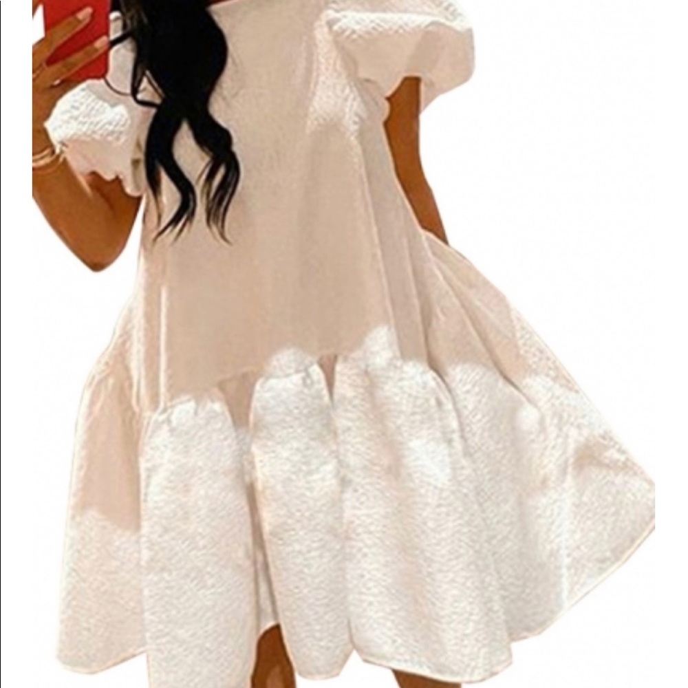 Puffy sleeve ALine Dress